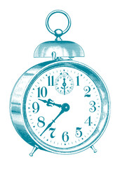 Alarm clock png sticker, vintage object illustration, transparent background