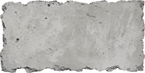 Weathered concrete slab with jagged edges and subtle surface imperfections.