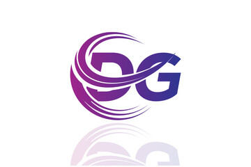 DG Circular Swirl Logo – Modern Gradient Symbol for Business, Corporate & Creative Branding Identity Design
