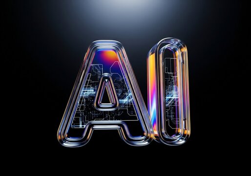 A glowing neon alphabet icon is a colorful, 3d vector clip art illustration for a business sign