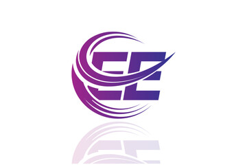 EE Circular Swirl Logo &ndash; Modern Gradient Symbol for Business, Corporate & Creative Branding Identity Design