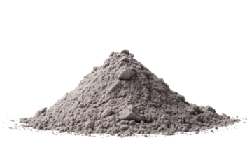 Gray powdered substance piled in a mound