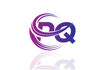 PQ Circular Swirl Logo – Modern Gradient Symbol for Business, Corporate & Creative Branding Identity Design