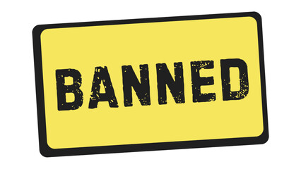 Vector Text Illustration For Banned.