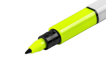 Close-up of a vibrant yellow marker