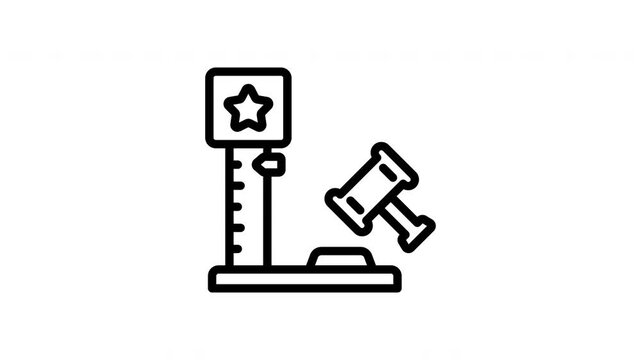Animated Hammer Strength Game Machine