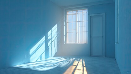 Fototapeta premium Empty room, bright sunlight