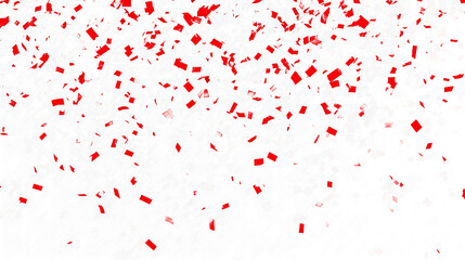 red and white confetti rain isolated on transparent background ,png black friday big sale shopping social media design element