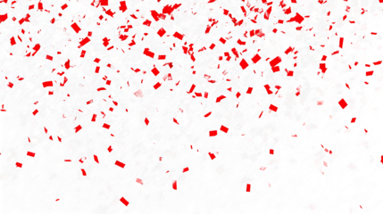 red and white confetti rain isolated on transparent background ,png black friday big sale shopping social media design element