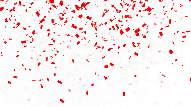 red and white confetti rain isolated on transparent background ,png black friday big sale shopping social media design element - Powered by Adobe