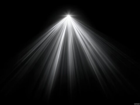 Bright spotlight on black background