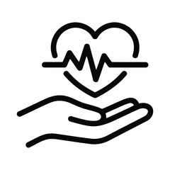 Health care vector illustration, Minimalist line art icon