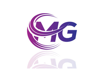 MG Circular Swirl Logo – Modern Gradient Symbol for Business, Corporate & Creative Branding Identity Design