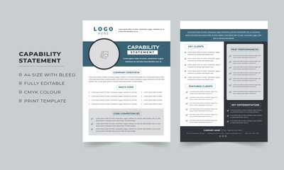 capability statement Template Design and Colorful layout for your company or capability statement Colorful layout