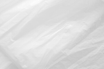 White transparent plastic bag texture background