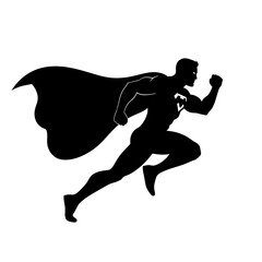 silhouette of a man running