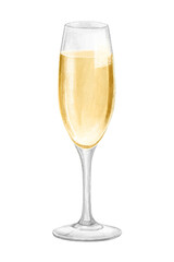 PNG Glass of champagne, alcoholic drinks illustration, transparent background