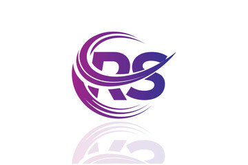 RS Circular Swirl Logo – Modern Gradient Symbol for Business, Corporate & Creative Branding Identity Design