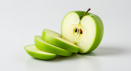 Juicy Green Apple Slices A Refreshing and Healthy Snack