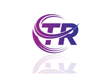 TR Circular Swirl Logo – Modern Gradient Symbol for Business, Corporate & Creative Branding Identity Design