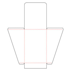 Container display die cut template