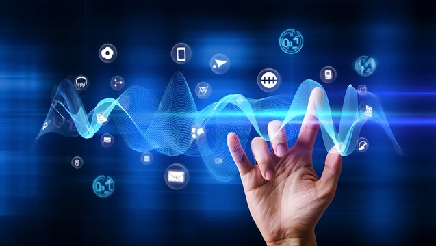 Futuristic Data Analytics and Business Technology Innovation Concept. innovative technology background. Software engineer using computer for data engineering, internet bot, data science.