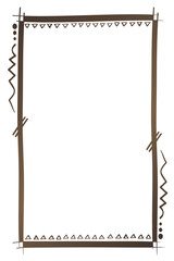 PNG minimal ethnic border frame