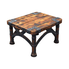 wooden table isolated on white