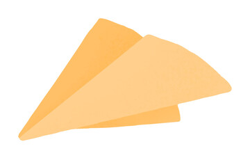 Yellow origami paper plane icon transparent png