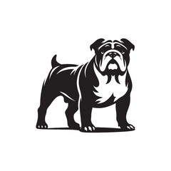 Bulldog Dog Vector Silhouette – Iconic Sturdy Canine Outline Artwork, Perfect for Pet Lovers, Breed Illustrations, Logos, Prints, Home Decor, Graphic Design, and Creative Projects
