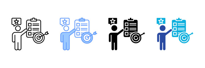 Planning  Icon Set Multiple Style Collection