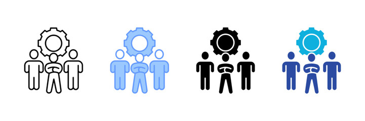 Team Leader  Icon Set Multiple Style Collection