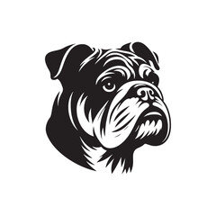 Bulldog Dog Vector Silhouette – Iconic Sturdy Canine Outline Artwork, Perfect for Pet Lovers, Breed Illustrations, Logos, Prints, Home Decor, Graphic Design, and Creative Projects
