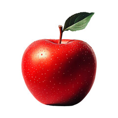red apple isolated on white