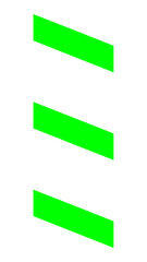 Green lines png sticker, retro neon design on transparent background