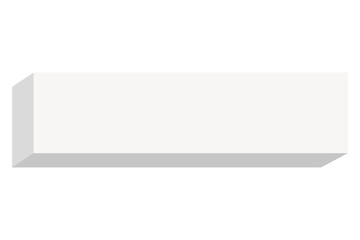 3D cuboid png clipart, geometric shape on transparent background