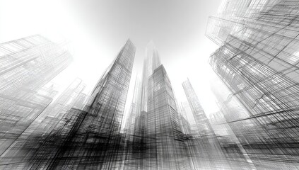 Abstract city architecture