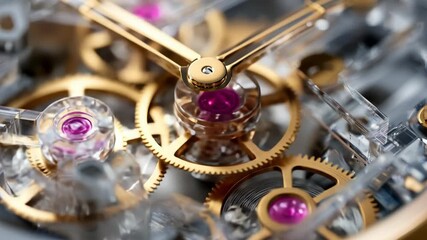 Dive into the world of horology as gears, jewels, and mechanisms come alive in a stunning close-up exploration. Witness the precision and craftsmanship behind each tick of time.