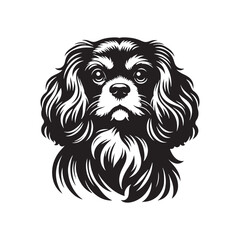 Cavalier King Charles Spaniel Vector Silhouette – Elegant Toy Breed Outline, Perfect for Dog Lovers, Pet Art, Logos, Prints, Graphic Design, Illustrations, Home Decor, and Creative Projects
