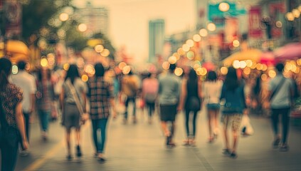 Blurred street scene at dusk