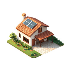 house on a white background