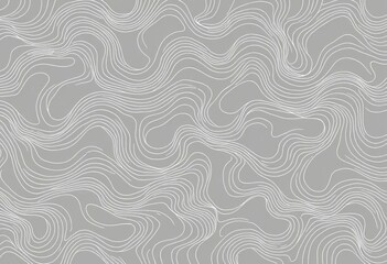 Abstract seamless pattern of gray wavy lines on a gray background,  lines,  minimalist