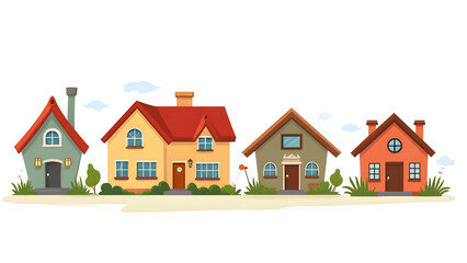 Vector illustration of houses