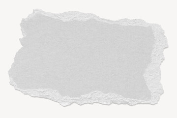 Fototapeta premium Gray ripped paper cut out collage element for DIY
