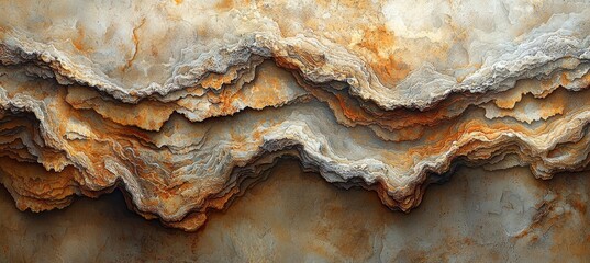 Obraz premium Closeup of rough tree bark displaying deep ridges in warm brown tones