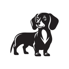 Dachshund Vector Silhouette – Distinctive Long-Bodied Small Dog Outline, Perfect for Pet Lovers, Logos, Prints, Graphic Design, Illustrations, Home Decor, Stencils, Icons, and Creative Projects
