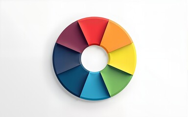 Obraz premium Circular Color Palette Mockup with Editable Segments. High quality
