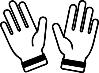 Obraz premium Pair of gardening gloves on a clean white background