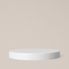 Gray product podium, cylinder shape design element