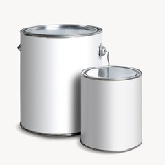 Paint cans, isolated object image